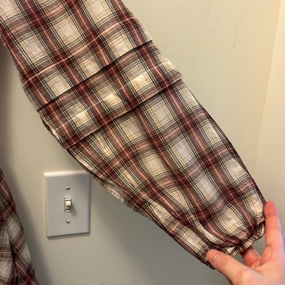 AE Long-Sleeve High Neck Plaid Mini Dress size XS - Picture 7 of 10